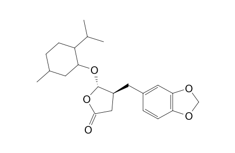 (-)-(4R,5R)-4-(3',4'-Methylenedioxybenzyl)-5-(1-menthyloxy)butyrolactone