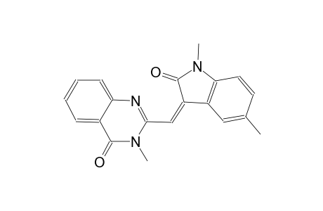 2-[(Z)-(1,5-dimethyl-2-oxo-1,2-dihydro-3H-indol-3-ylidene)methyl]-3-methyl-4(3H)-quinazolinone