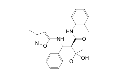 (3R,4R)-2-Hydroxy-2-methyl-4-(3-methylisoxazol-5-ylamino)-N-(o-tolyl)-3,4-dihydro-2H-chromene-3-carboxamide