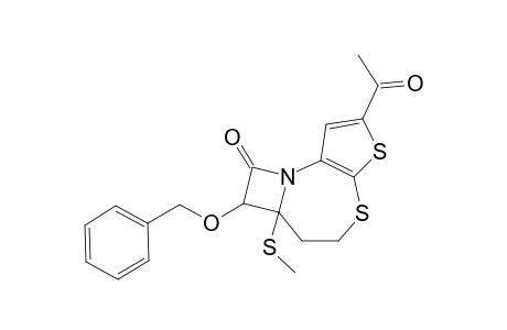 2-Acetyl-7-benzzyloxy-5,6,6a,7-tetrahydro-6a-methylthio-8H-azeto[1,2-d]thieno[2,3-b][1,4]thiazepin-8-one