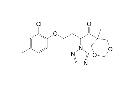 1-Butanone, 4-(2-chloro-4-methylphenoxy)-1-(5-methyl-1,3-dioxan-5-yl)-2-(1H-1,2,4-triazol-1-yl)-