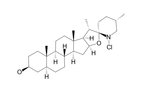 N-CHLOROTOMATIDINE=(25R)-N-CHLORO-5-ALPHA,22-ALPHA-N-SPIROSOLAN-3-BETA-OL