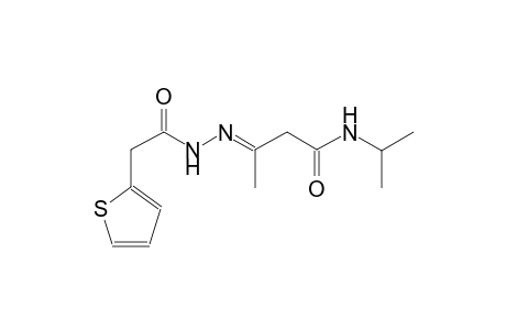 (3E)-N-isopropyl-3-[(2-thienylacetyl)hydrazono]butanamide