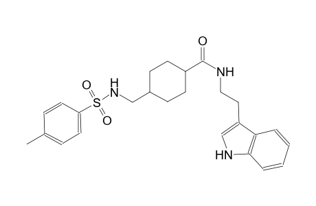 cyclohexanecarboxamide, N-[2-(1H-indol-3-yl)ethyl]-4-[[[(4-methylphenyl)sulfonyl]amino]methyl]-