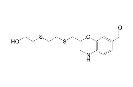 3-[2-({2-[(2-Hydroxyethyl)sulfanyl]ethyl}sulfanyl)ethoxy]-4-(methylamino)benzaldehyde