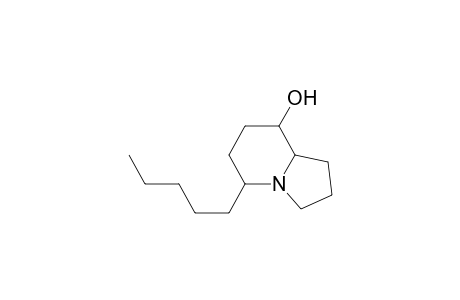 Octahydro-5-pentylindolizin-8-ol