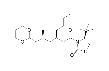 4-tert-Butyl-3-(1-oxo-3-butyl-5-methyl-6-(1,3-dioxan-2-yl)hexyl)-1,3-oxazolidin-2-one