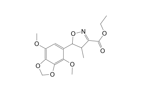 3-isoxazolecarboxylic acid, 5-(4,7-dimethoxy-1,3-benzodioxol-5-yl)-4,5-dihydro-4-methyl-, ethyl ester