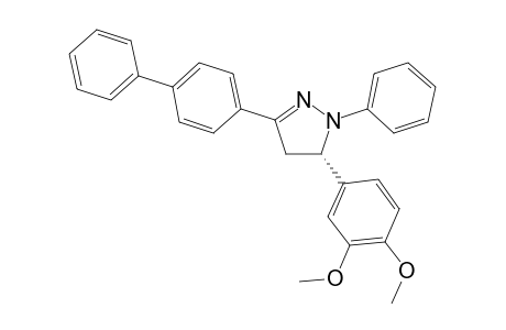 (3S)-3-([1,1'-biphenyl]-4-yl)-5-(3,4-dimethoxyphenyl)-1-phenyl-4,5-dihydro-1H-pyrazole