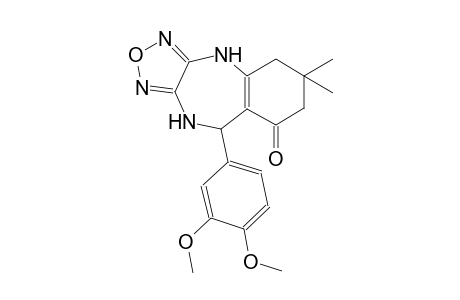 4H-[1,2,5]oxadiazolo[3,4-b][1,4]benzodiazepin-8(5H)-one, 9-(3,4-dimethoxyphenyl)-6,7,9,10-tetrahydro-6,6-dimethyl-