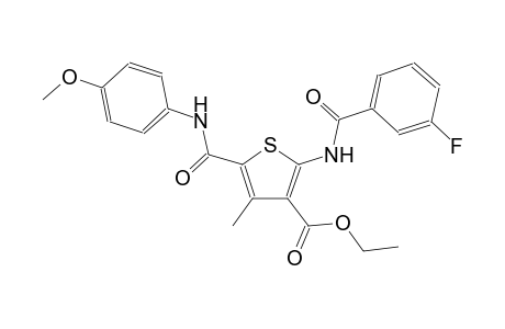 ethyl 2-[(3-fluorobenzoyl)amino]-5-[(4-methoxyanilino)carbonyl]-4-methyl-3-thiophenecarboxylate