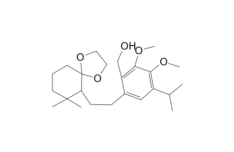 2-[2-(3-Isopropyl-4,5-dimethoxy-6-(hydroxymethyl)phenyl)ethyl]-3,3-dimethyl-1-ethylidenedioxy-2-cyclohexane