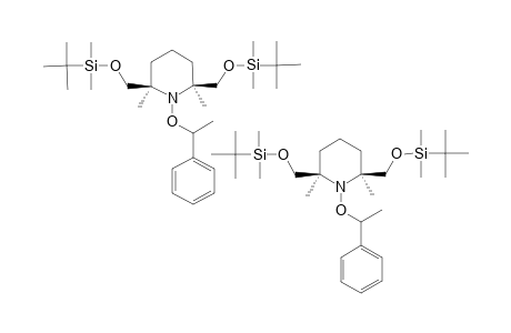 CIS-2,6-BIS-(TERT.-BUTYL-DIMETHYL-SILANYLOXYMETHYL)-2,6-DIMETHYL-1-(1-PHENYLETHOXY)-PIPERIDINE-