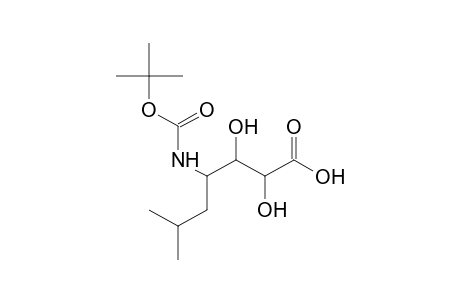 Heptanoic acid, 2,3-dihydroxy-6-methyl-4-[(t-butoxycarbonyl)amino]-