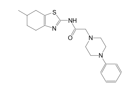 N-(6-methyl-4,5,6,7-tetrahydro-1,3-benzothiazol-2-yl)-2-(4-phenyl-1-piperazinyl)acetamide