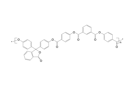 Polyester based on phenolphthalein, 4-hydroxybenzoic and isophthalic acids