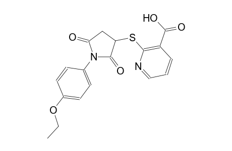 3-pyridinecarboxylic acid, 2-[[1-(4-ethoxyphenyl)-2,5-dioxo-3-pyrrolidinyl]thio]-
