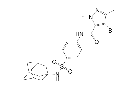 N-{4-[(1-adamantylamino)sulfonyl]phenyl}-4-bromo-1,3-dimethyl-1H-pyrazole-5-carboxamide