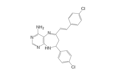 6-Amino-2,3-dihydro-2-(4'-chlorophenyl)-4-(4'-chlorostyryl)-1H-pyrimido[4,5-b]diazepine