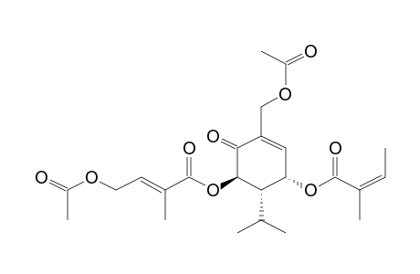 [(1R,5S,6S)-3-(Hydroxymethyl)-5-[(Z)-2-methylbut-2-enoyl]oxy-2-oxo-6-propan-2-ylcyclohex-3-en-1-yl] (E)-4-hydroxy-2-methylbut-2-enoate, 2ac derivative