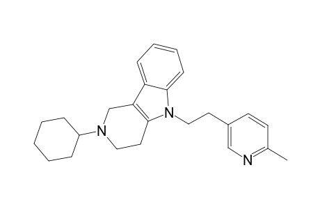 2-Cyclohexyl-5-[2-(6-methyl-3-pyridinyl)ethyl]-2,3,4,5-tetrahydro-1H-pyrido[4,3-b]indole