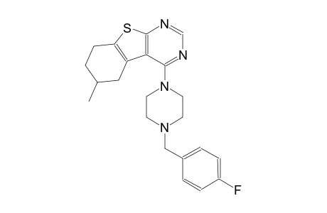 4-[4-(4-fluorobenzyl)-1-piperazinyl]-6-methyl-5,6,7,8-tetrahydro[1]benzothieno[2,3-d]pyrimidine