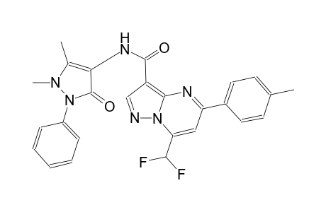 7-(difluoromethyl)-N-(1,5-dimethyl-3-oxo-2-phenyl-2,3-dihydro-1H-pyrazol-4-yl)-5-(4-methylphenyl)pyrazolo[1,5-a]pyrimidine-3-carboxamide