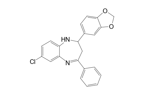 2-(1,3-benzodioxol-5-yl)-7-chloranyl-4-phenyl-2,3-dihydro-1H-1,5-benzodiazepine