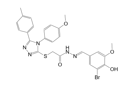 N'-[(E)-(3-bromo-4-hydroxy-5-methoxyphenyl)methylidene]-2-{[4-(4-methoxyphenyl)-5-(4-methylphenyl)-4H-1,2,4-triazol-3-yl]sulfanyl}acetohydrazide