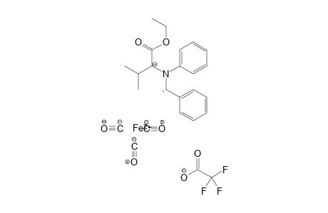 3,3,3-Tricarbonyl-4-isopropyl-1,2-diphenyl-3-(trifluoracetoxy)-1-aza-3-ferra-2-cyclobuten-4-carboxylic acid ethylester
