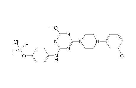 N-[4-[chloranyl-bis(fluoranyl)methoxy]phenyl]-4-[4-(3-chlorophenyl)piperazin-1-yl]-6-methoxy-1,3,5-triazin-2-amine