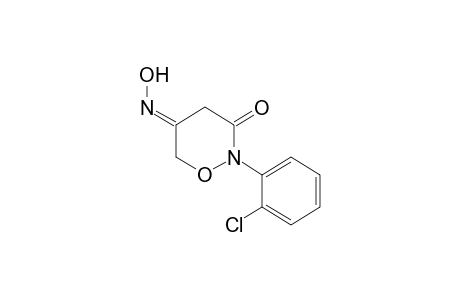 2-(o-CHLOROPHENYL)TETRAHYDRO-2H-1,2-OXAZINE-3,5-DIONE, 5-OXIME