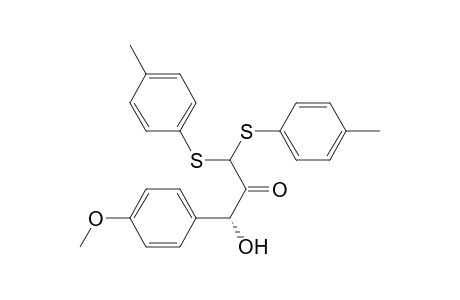 2-Propanone, 1-hydroxy-1-(4-methoxyphenyl)-3,3-bis[(4-methylphenyl)thio]-, (R)-