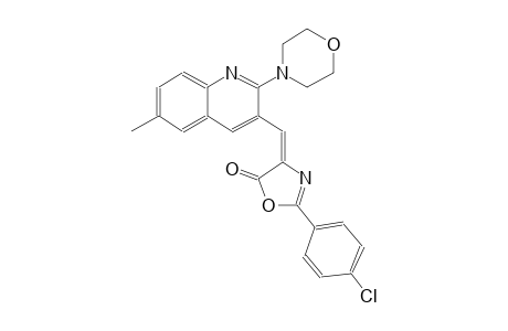 5(4H)-oxazolone, 2-(4-chlorophenyl)-4-[[6-methyl-2-(4-morpholinyl)-3-quinolinyl]methylene]-, (4E)-