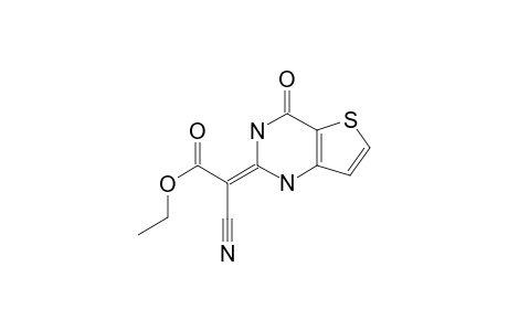 ETHYL-2-CYANO-2-(1,2,3,4-TETRAHYDRO-4-OXOTHIENO-[3,2-D]-PYRIMIDIN-2-YLIDENE)-ACETATE