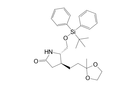 (+)-(4S,5S)-5-{[(tert-butyldiphenylsilyl)oxy]methyl}-4-[2-(2-methyl-1,3-dioxolan-2-yl)ethyl]pyrrolidin-2-one