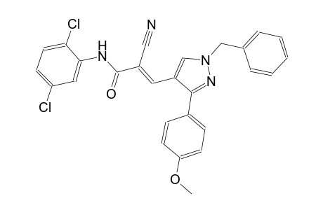 (2E)-3-[1-benzyl-3-(4-methoxyphenyl)-1H-pyrazol-4-yl]-2-cyano-N-(2,5-dichlorophenyl)-2-propenamide