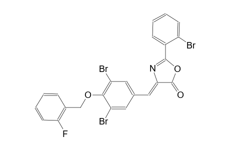 (4Z)-2-(2-bromophenyl)-4-{3,5-dibromo-4-[(2-fluorobenzyl)oxy]benzylidene}-1,3-oxazol-5(4H)-one