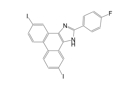 1H-phenanthro[9,10-d]imidazole, 2-(4-fluorophenyl)-5,10-diiodo-