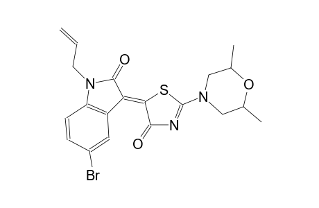 2H-indol-2-one, 5-bromo-3-(2-(2,6-dimethyl-4-morpholinyl)-4-oxo-5(4H)-thiazolylidene)-1,3-dihydro-1-(2-propenyl)-, (3Z)-
