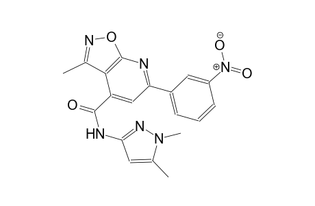 isoxazolo[5,4-b]pyridine-4-carboxamide, N-(1,5-dimethyl-1H-pyrazol-3-yl)-3-methyl-6-(3-nitrophenyl)-