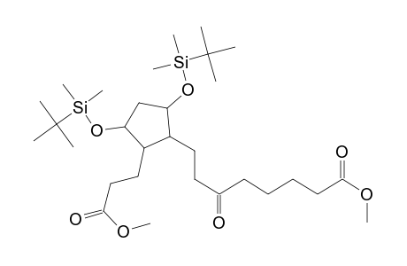 6-Oxo-8-(2-(2-(methoxycarbonyl)ethyl)-3,5-di(tert-butyldimethylsiloxy)cyclopentyl)octanoic acid methyl ester