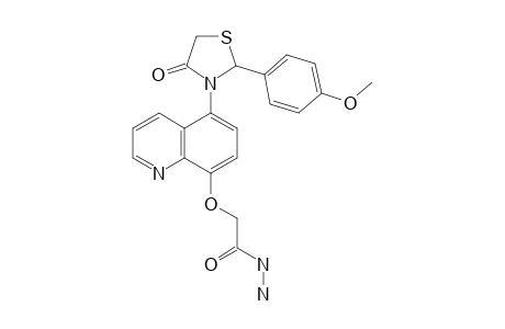 2-[[5-[2-(4-METHOXYPHENYL)-4-OXO-THIAZOLIDIN-3-YL]-QUINOLIN-8-YL]-OXY]-ACETOHYDRAZIDE