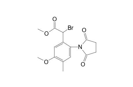 (+-)-methyl 2-bromo-2-[2-(2,5-dioxo-1-pyrrolidinyl)-5-methoxy-4-methylphenyl]acetate