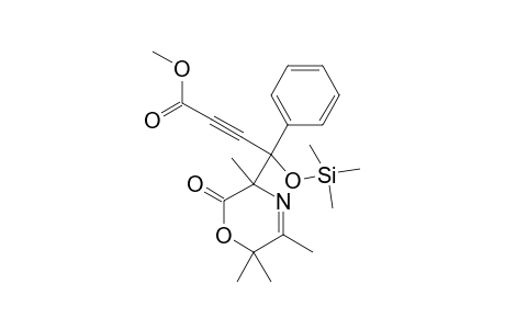 4-PHENYL-4-(3,5,6,6-TETRAMETHYL-2-OXO-3,6-DIHYDRO-2H-[1,4]-OXAZIN-3-YL)-4-TRIMETHYLSILANYLOXYBUT-2-YNOIC-ACID-METHYLESTER