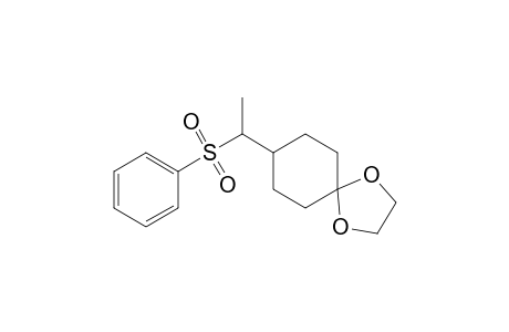 8-[1-(phenylsulfonyl)ethyl]-1,4-dioxaspiro[4.5]decane