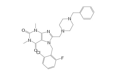 8-[(4-benzyl-1-piperazinyl)methyl]-7-(2-chloro-6-fluorobenzyl)-1,3-dimethyl-3,7-dihydro-1H-purine-2,6-dione