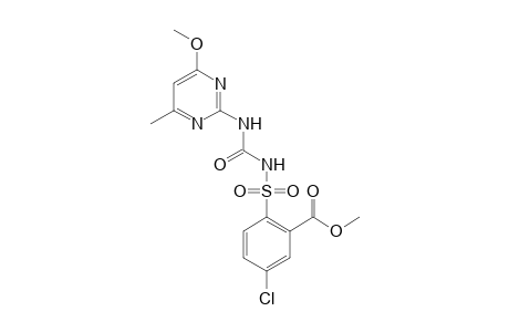 Benzoic acid, 5-chloro-2-[[[[(4-methoxy-6-methyl-2-pyrimidinyl)amino]carbonyl]amino ]sulfonyl]-, methyl ester