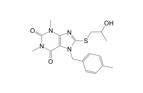 8-[(2-hydroxypropyl)sulfanyl]-1,3-dimethyl-7-(4-methylbenzyl)-3,7-dihydro-1H-purine-2,6-dione