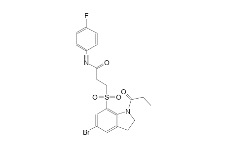 propanamide, 3-[[5-bromo-2,3-dihydro-1-(1-oxopropyl)-1H-indol-7-yl]sulfonyl]-N-(4-fluorophenyl)-